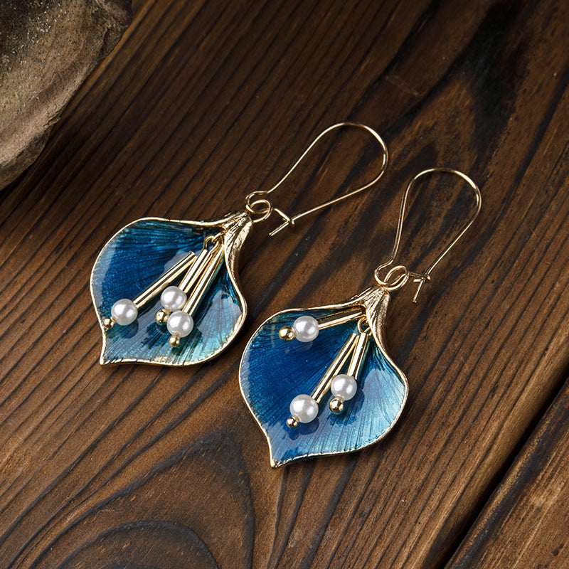 Oil Drop Flower Earrings